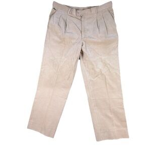 Vintage 80s Lacoste Chemise Corduroy Chino Pants Size 48 (36x30)  Beige Straight
